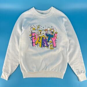 80s duck party crewneck sweatshirt 1980s vintage